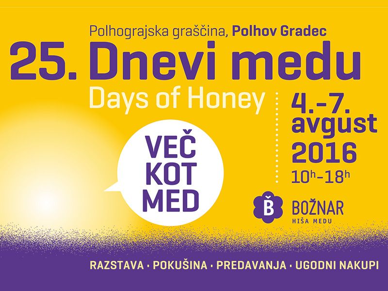 25. Dnevi medu 2016, Polhov Gradec